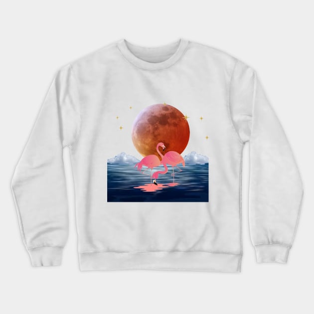 Flamingo Lovers Crewneck Sweatshirt by Primigenia